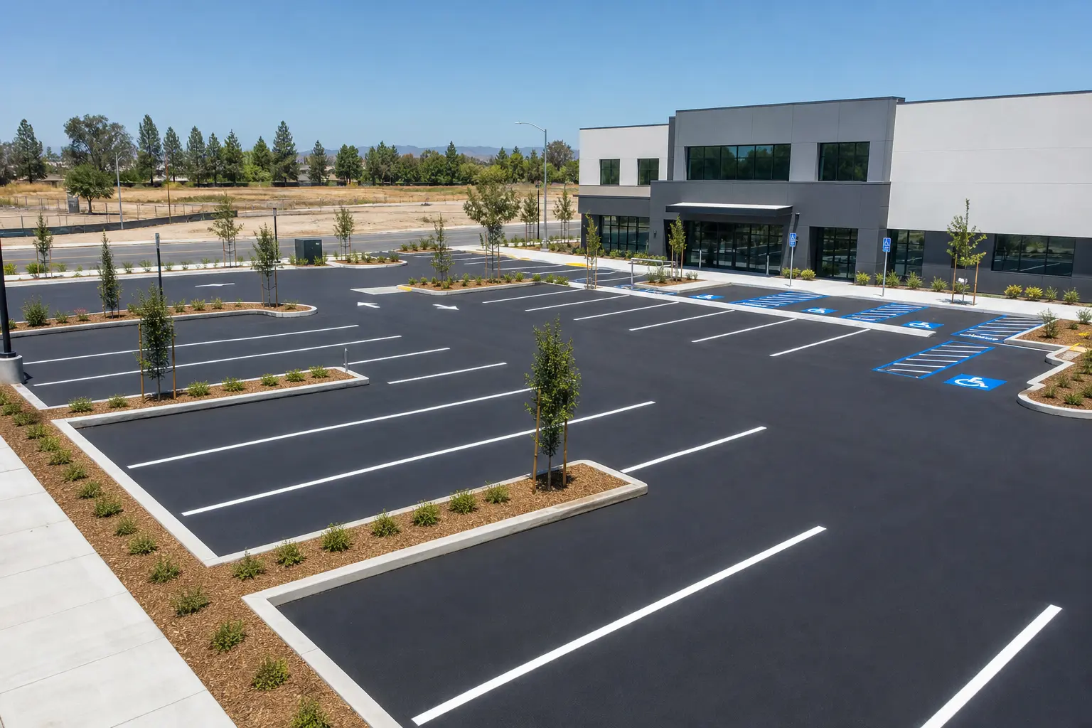 New asphalt paving and ADA line striping in Washington, DC